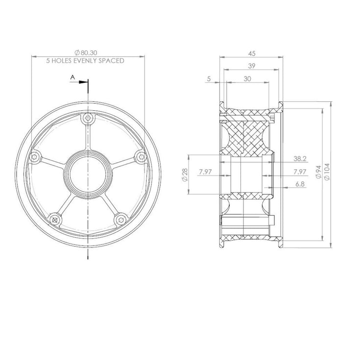 MBS Rockstar Pro II Alum Hub